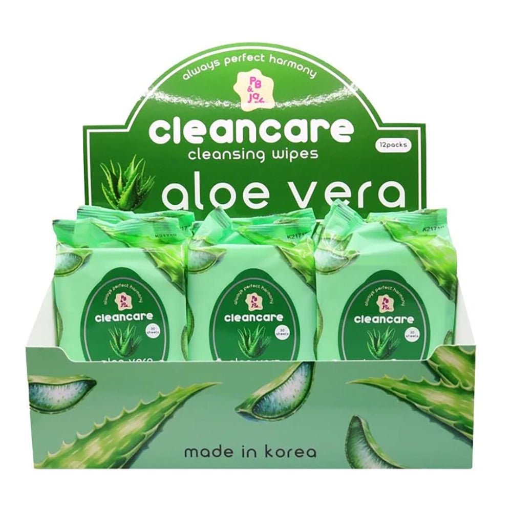 PB & JAY - Cleancare Cleansing Wipes Aloe Vera - TRUECOLOR WHOLESALE