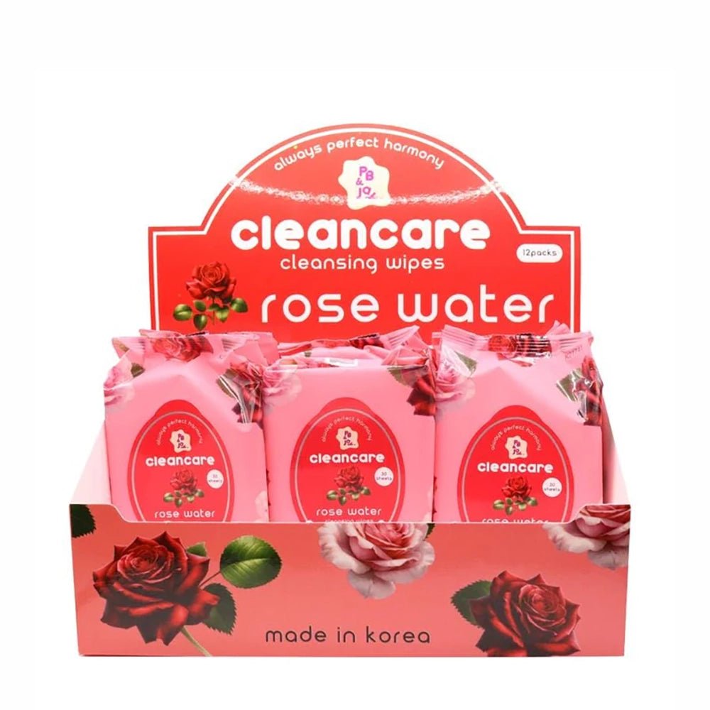 PB & JAY - Cleancare Cleansing Wipes Rose Water - TRUECOLOR WHOLESALE
