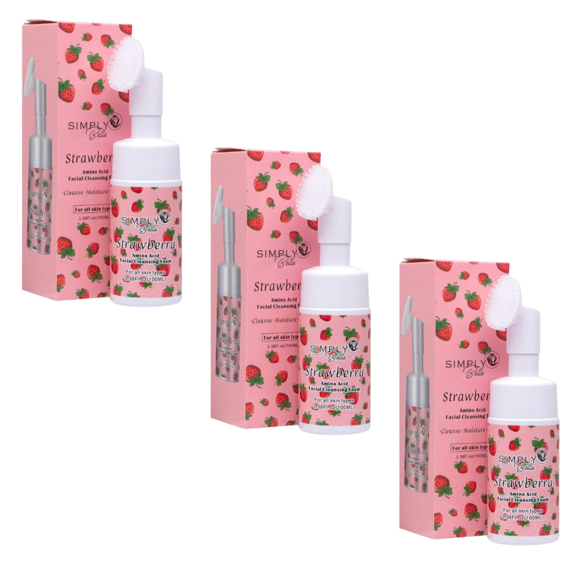Simply Bella - Strawberry Amino Acid Cleansing Foam - TRUECOLOR WHOLESALE