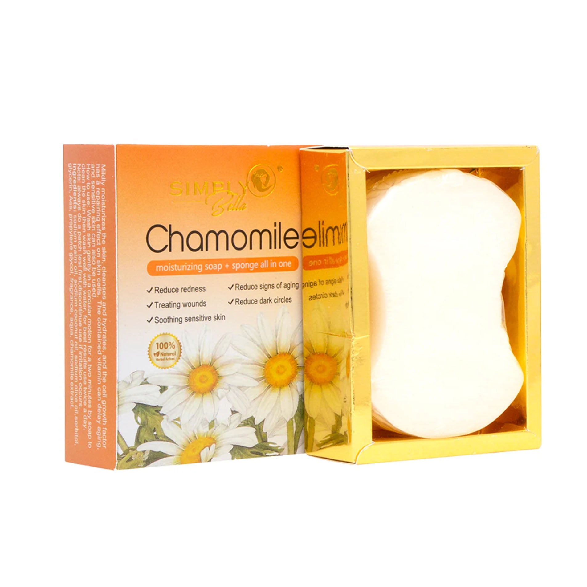 Simply Bella - Chamomile Moisturizing Soap + Sponge W - G - 03 - TRUECOLOR WHOLESALE