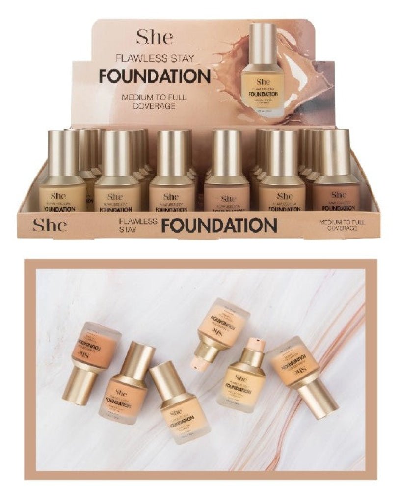 S.HE - Flawless Stay Foundation - TRUECOLOR WHOLESALE