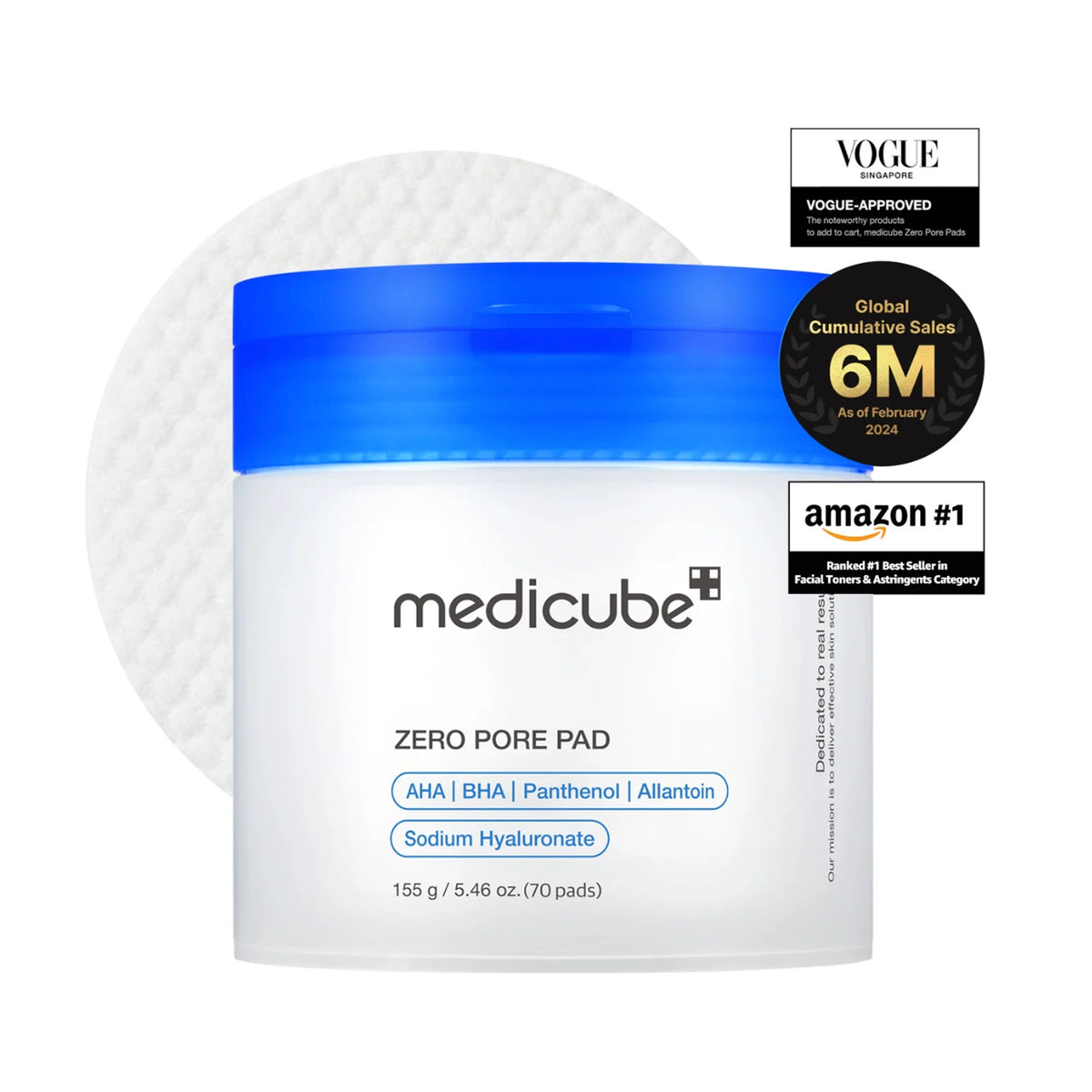 Medicube Zero Pore Pad (155 g} / 5.46 oz., 70 Pads) | 3pcs