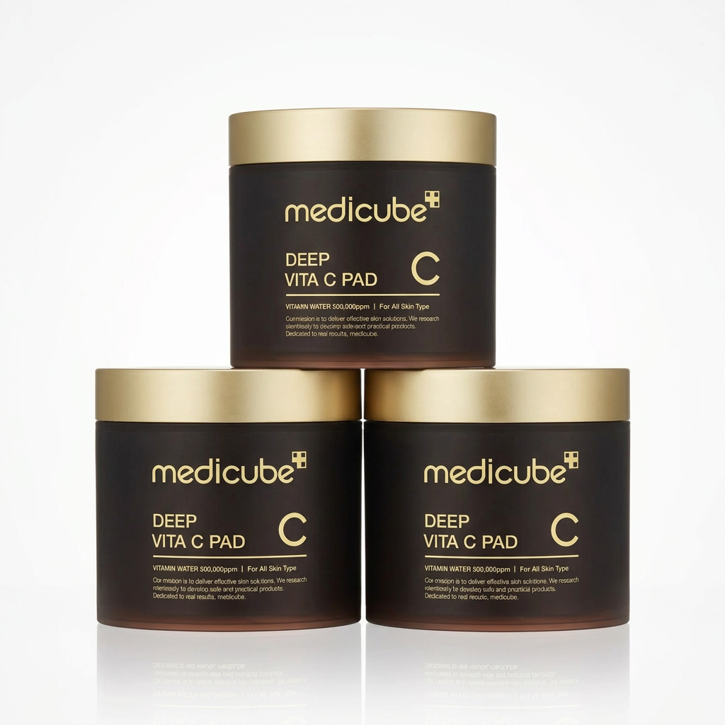 Medicube Deep Vita C Pad (3pcs) | Brightening, Dark Spot Correcting & Exfoliating Vitamin Water Facial Toner Pads