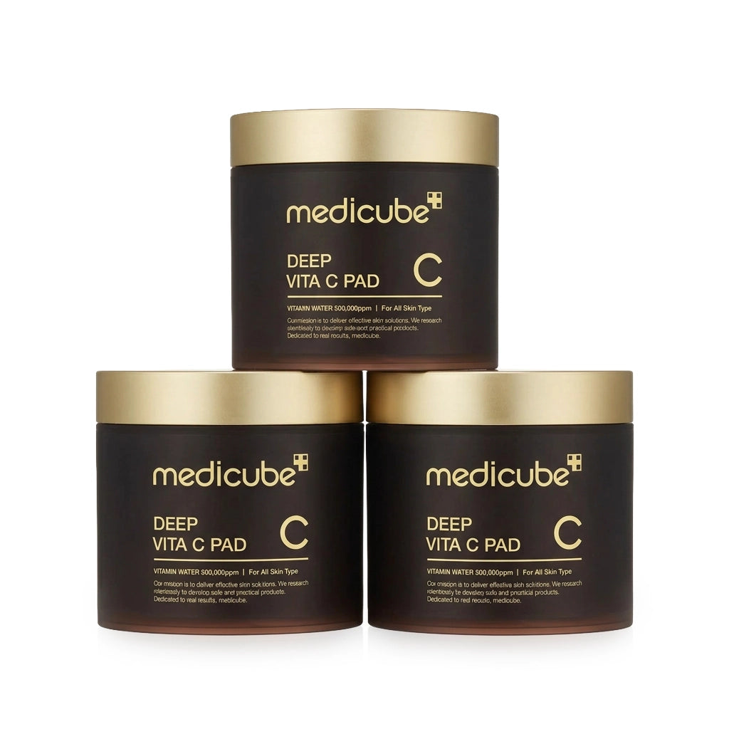 Medicube Deep Vita C Pad (3pcs) | Brightening, Dark Spot Correcting & Exfoliating Vitamin Water Facial Toner Pads