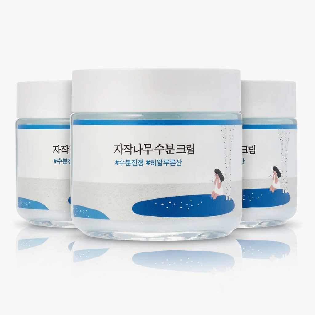 Round Lab Renewal Birch Juice Moisturizing Cream (80ml) | 3pcs | Deep Hydration & Soothing Daily Gel-Cream Moisturizer with Hyaluronic Acid