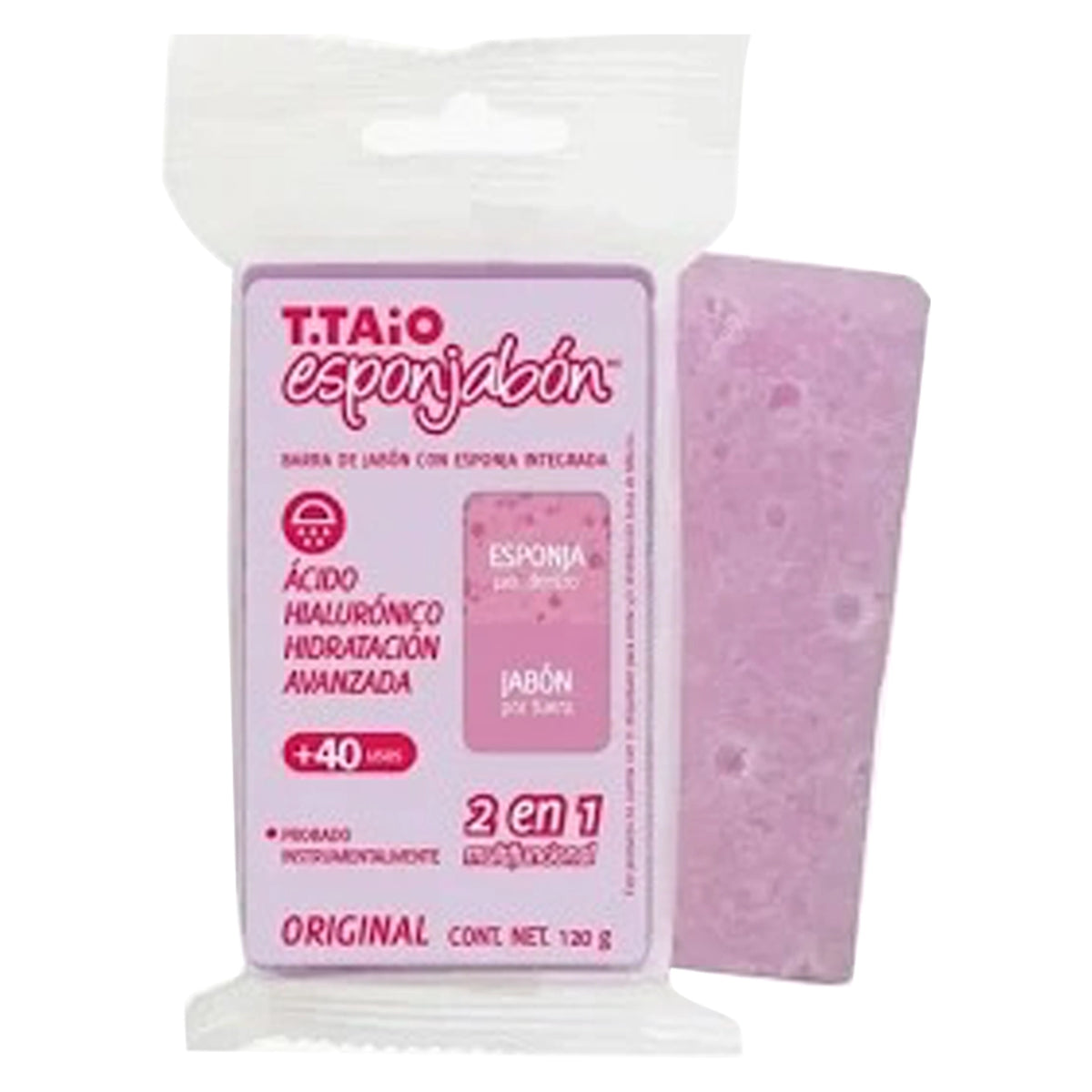 T.TAIO Esponjabón 2-in-1 Hyaluronic Acid Soap & Sponge Bar