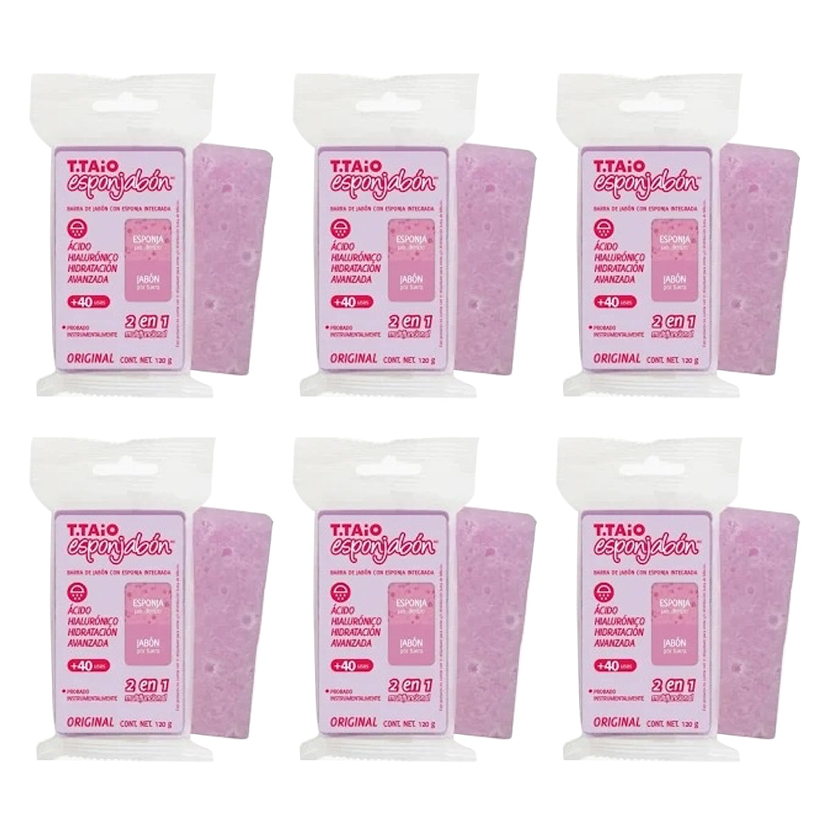 T.TAIO Esponjabón 2-in-1 Hyaluronic Acid Soap & Sponge Bar