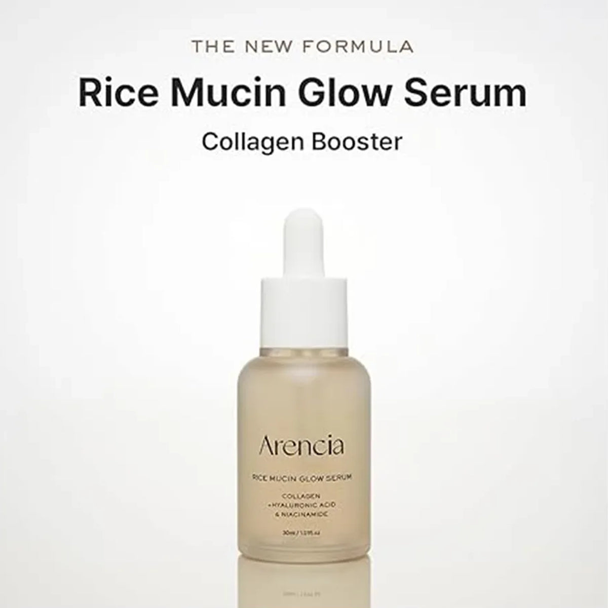 Arencia Rice Mucin Glow Serum 30ml (3pk) | Hydrating & Brightening Facial Serum with Collagen, Hyaluronic Acid & Niacinamide