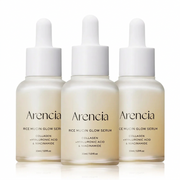 Arencia Rice Mucin Glow Serum 30ml (3pk) | Hydrating & Brightening Facial Serum with Collagen, Hyaluronic Acid & Niacinamide