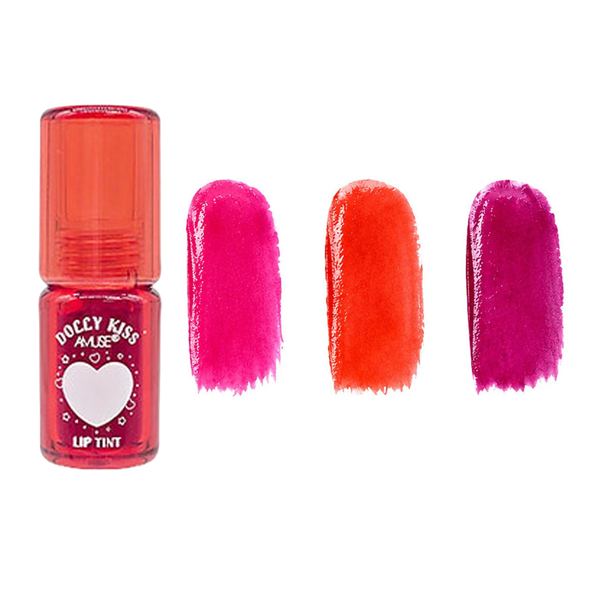 Amuse Dolly Kiss Lip Tint – High-Shine Hydrating Liquid Lip Stain Set