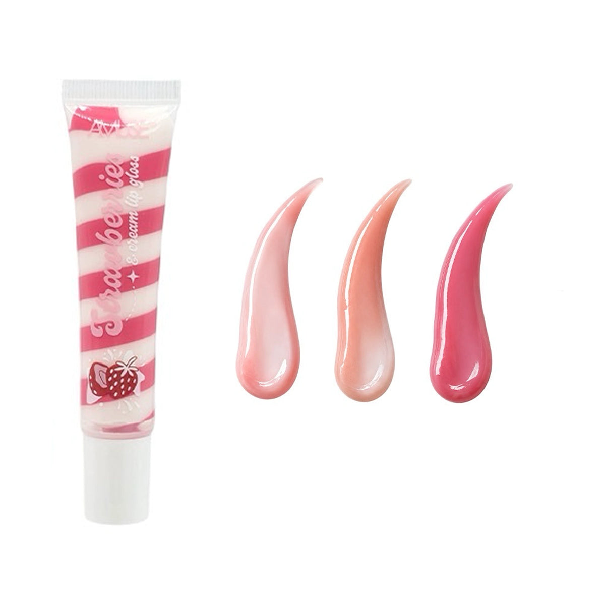 Amuse - Strawberries & Cream Swirl Lip Gloss Display Set