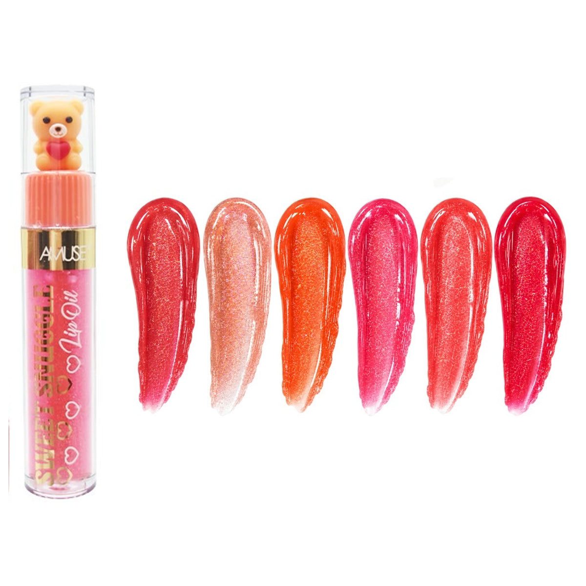 Amuse - Sweet Snuggle Lip Oil Display Set – Hydrating High-Shine Tinted Lip Oil