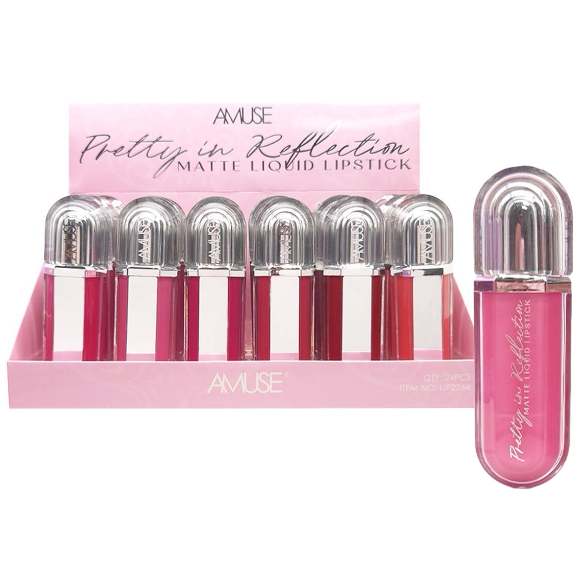 Amuse - Pretty in Reflection Matte Liquid Lipstick Display Set – 6 Shades