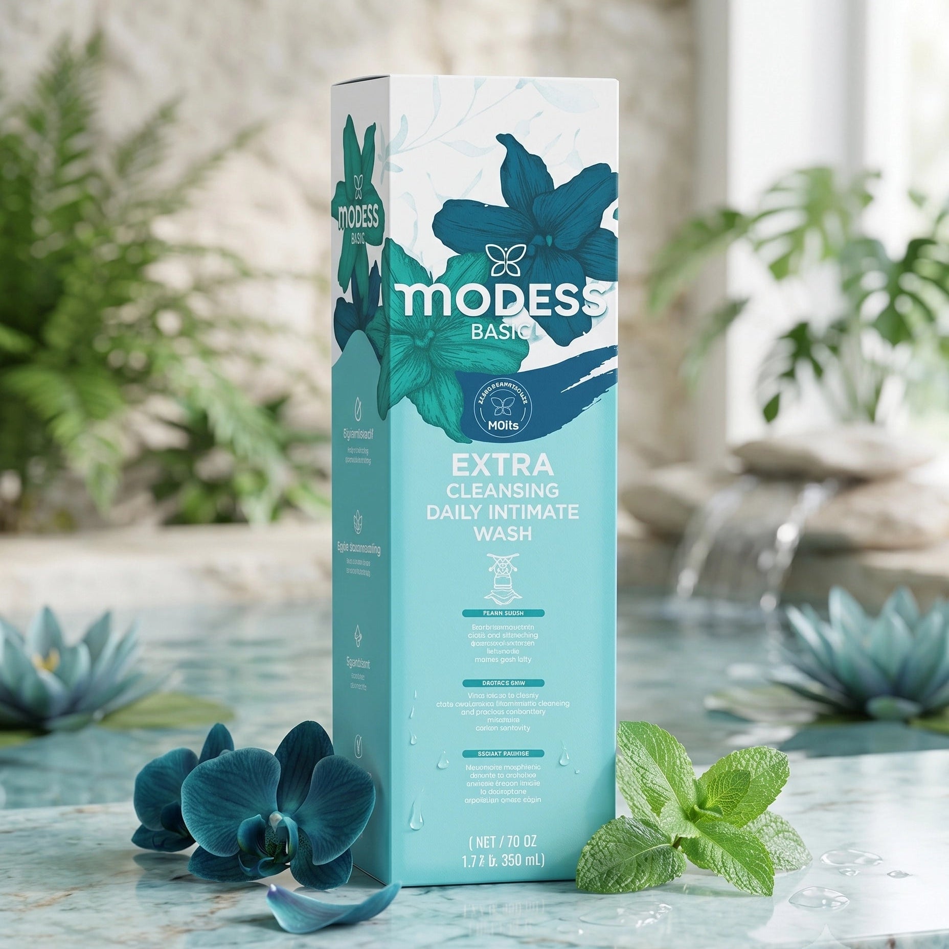 Modess Basics Extra Cleansing Daily Intimate Wash – Fresh Scent, pH-Balanced Feminine Hygiene (4.7 fl oz / 133 mL)