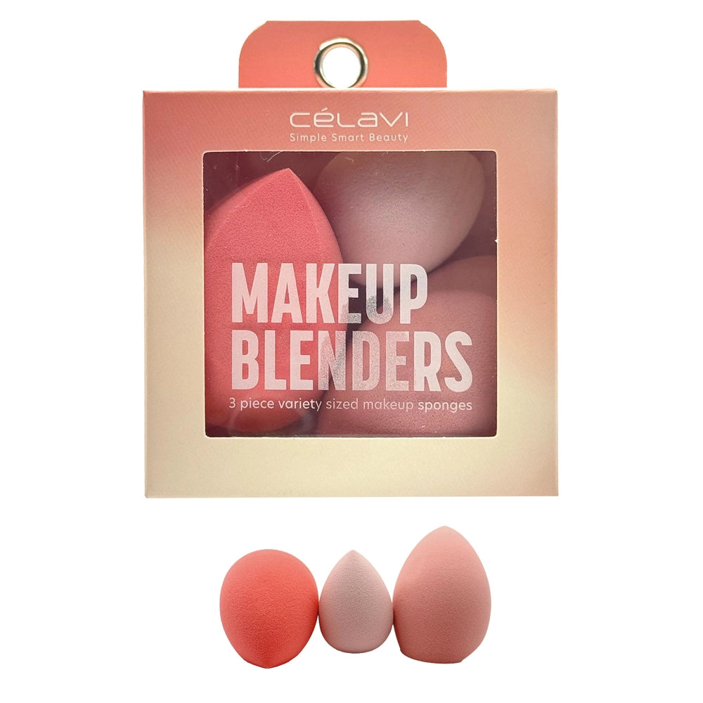 Célavi - 3-Piece Variety Sized Makeup Blender Set - Flat, Tapered, and Mini Sponges