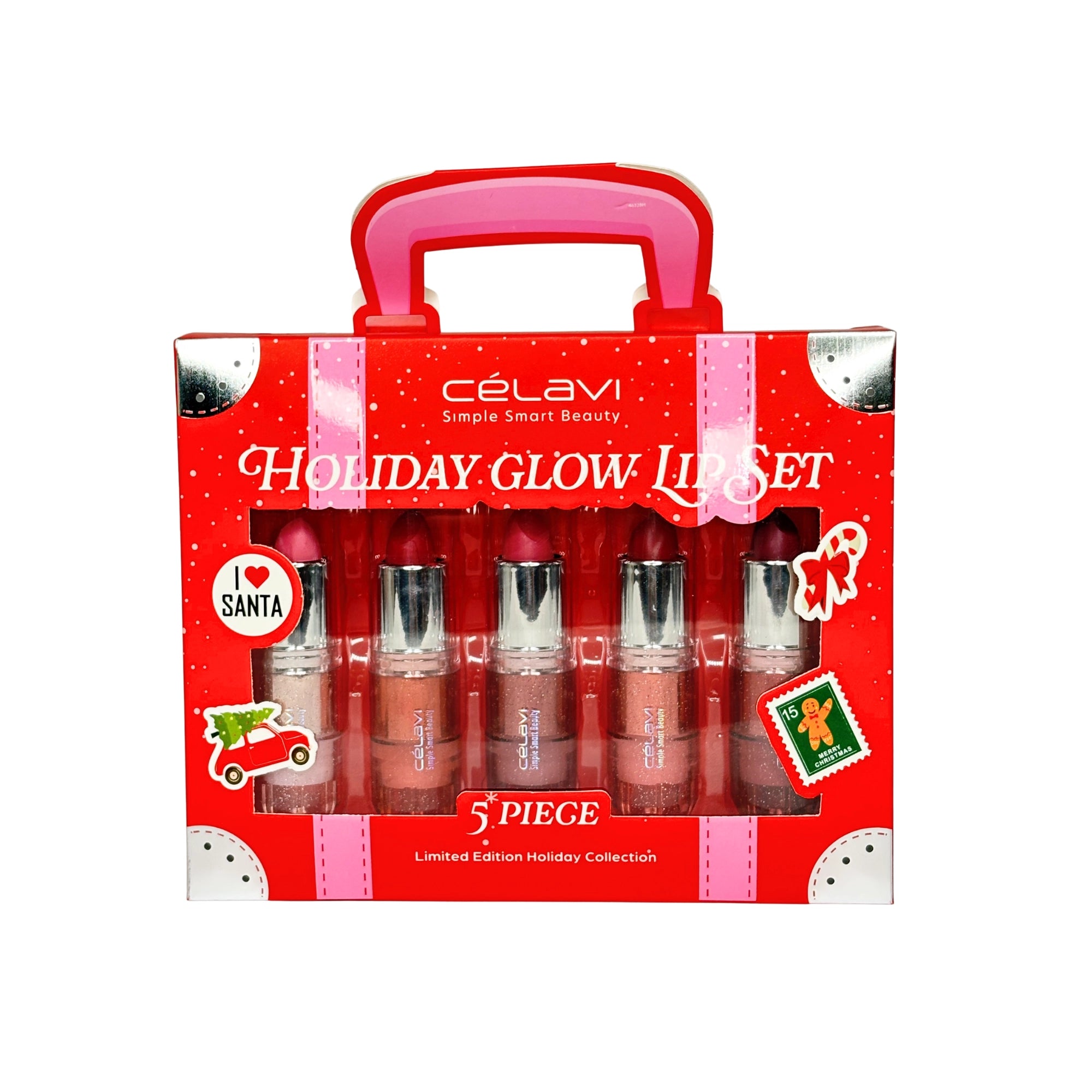 Celavi - Holiday 5 Piece Lipstick Set