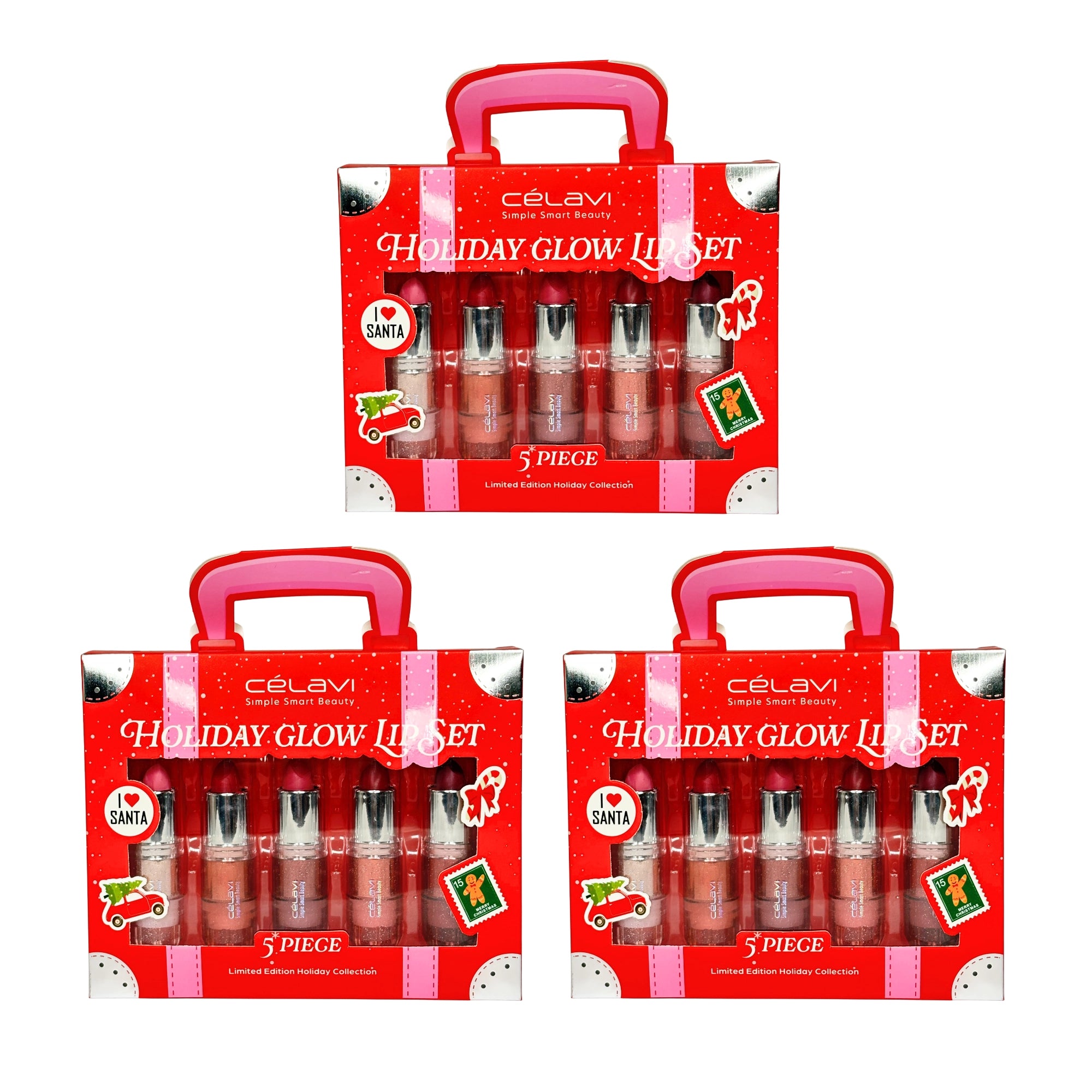 Celavi - Holiday 5 Piece Lipstick Set