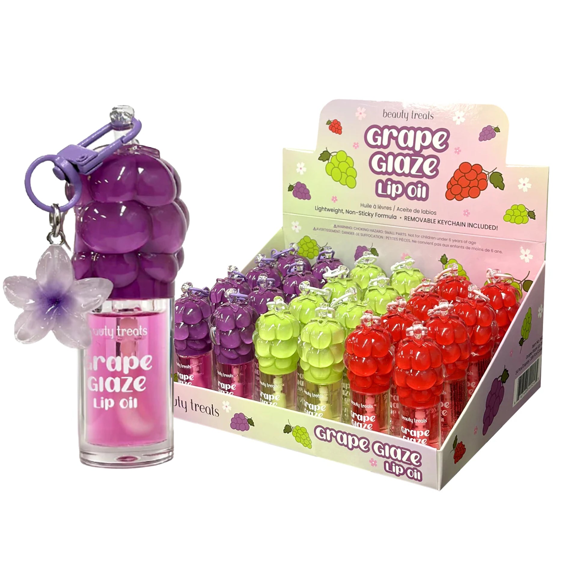 Beauty Treats Grape Glaze Lip Oil Wholesale Display Box – 24pc