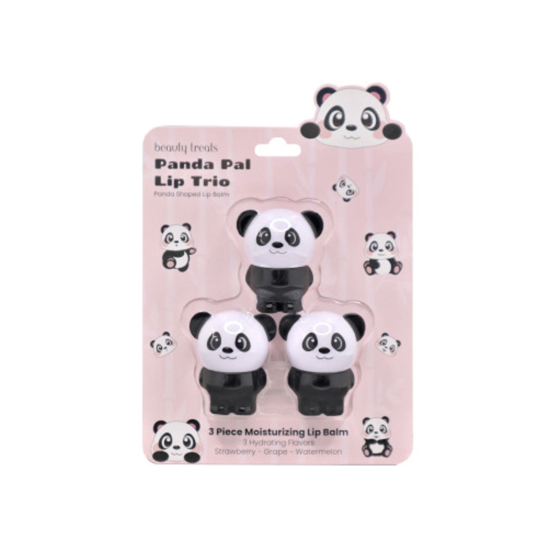 Beauty Treats - 3PC Panda Lip Balm