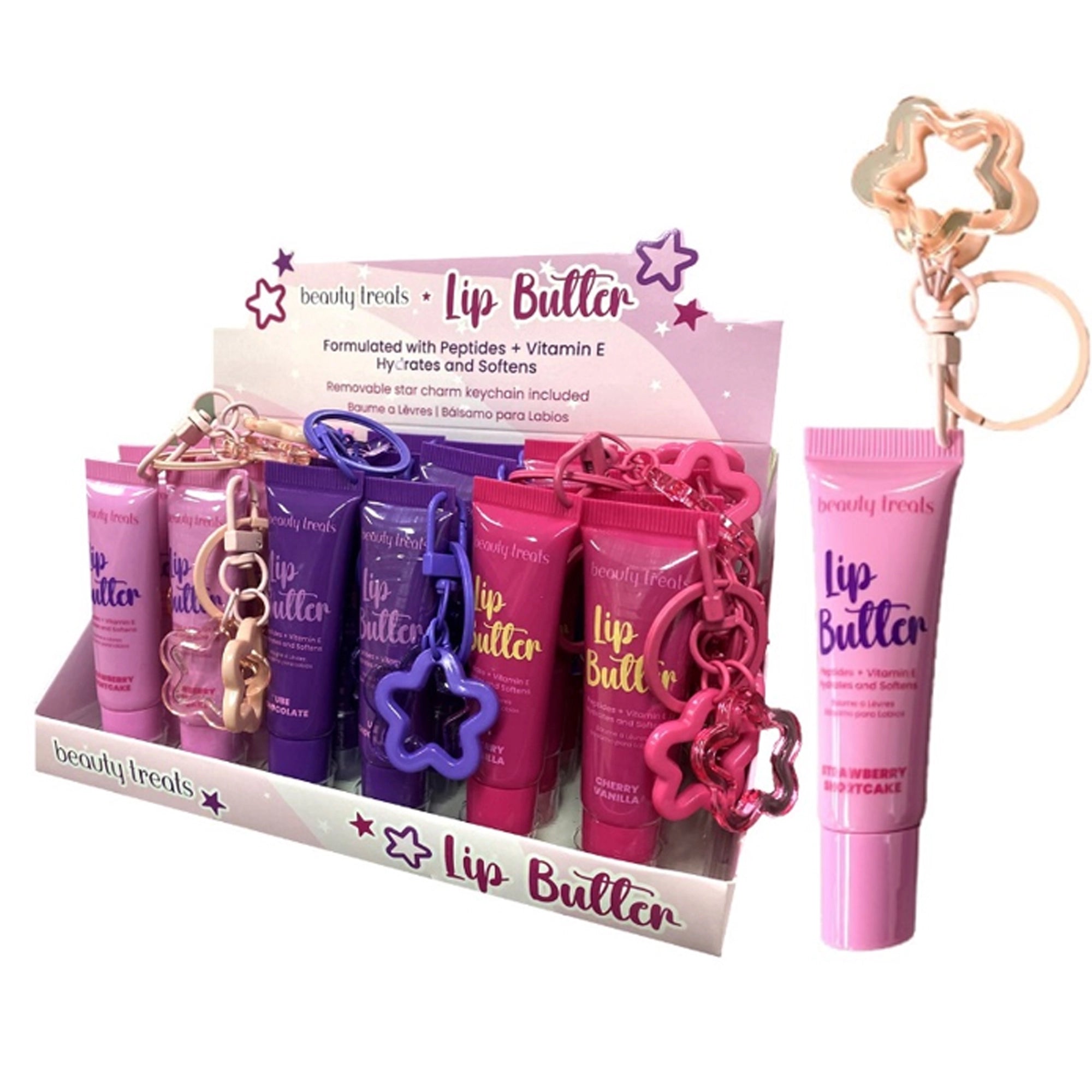 Beauty Treats - Lip Butter with Removable Star Charm Keychain