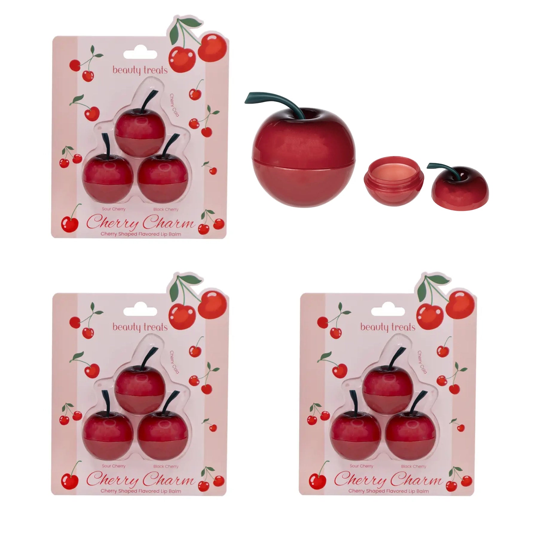 Beauty Treats - 3pc Cherries Lip Balm