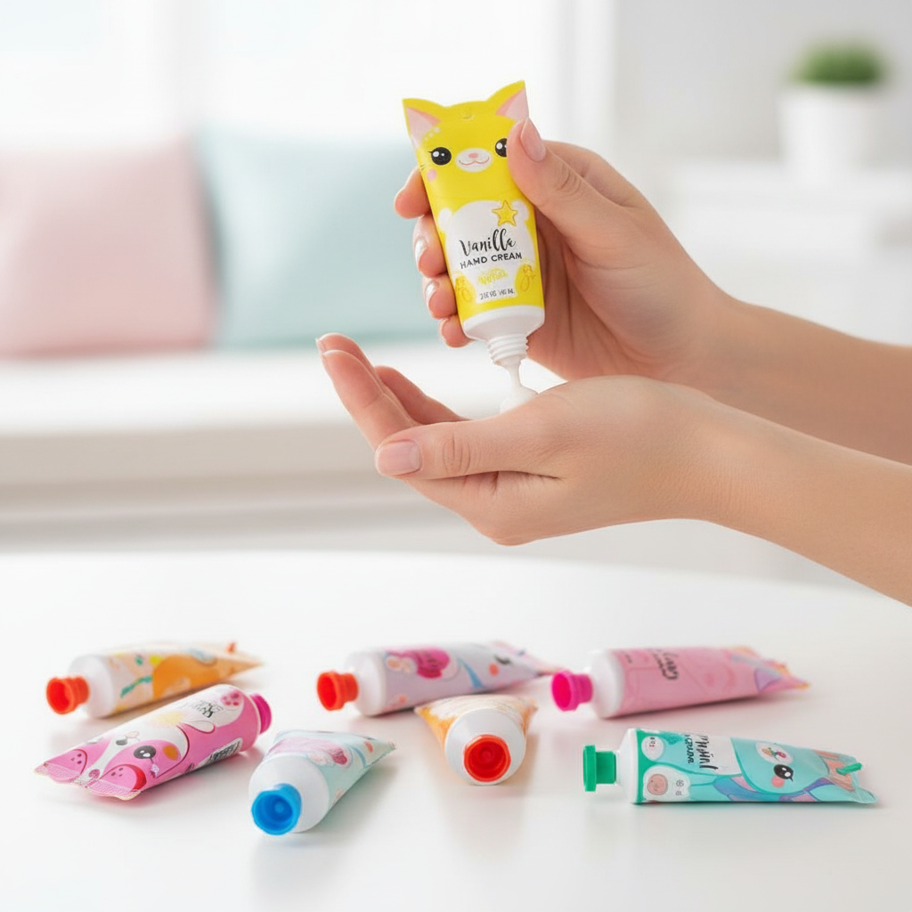 Wish Scented Hand Cream with Keyring Clip - Cute Animal Lotion Set (2 oz / 24-Piece Display Box)