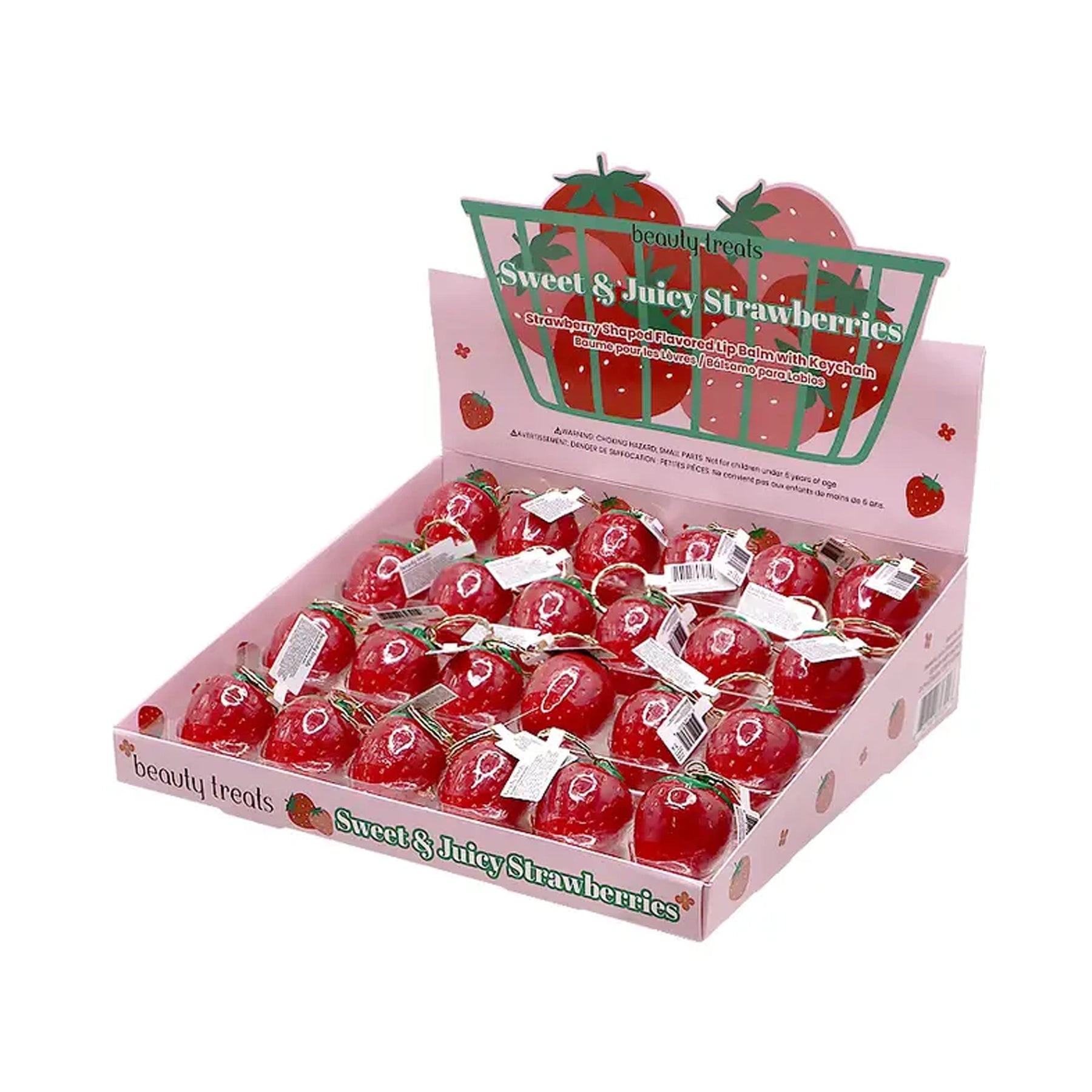 Beauty Treats - Strawberry Lip Balm w/Keychain