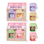 Wish Boba Cafe Liquid Hand Sanitizer Spray 1.2oz with Silicone Holder & Charm