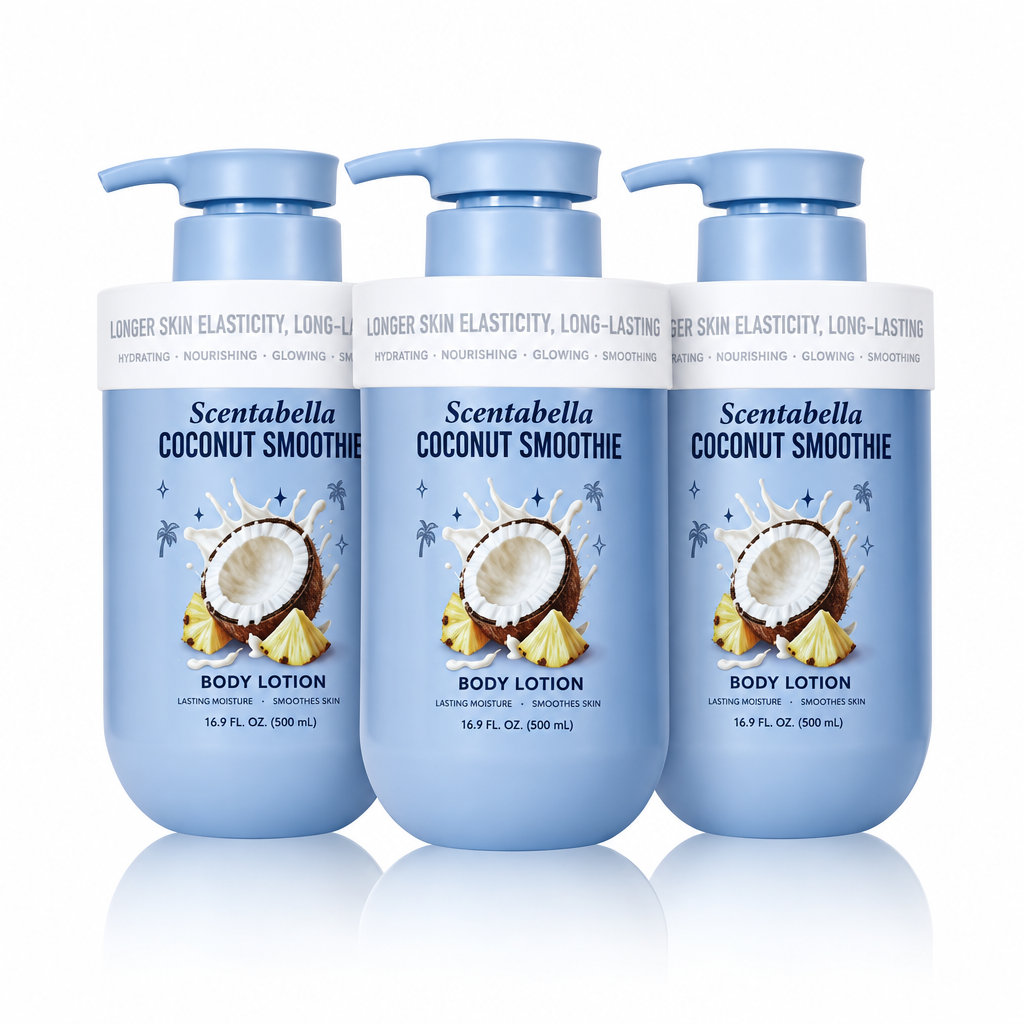 Scentabella Coconut Smoothie Body Lotion 16.9 fl oz / 500ml – Moisturizing Coconut Body Lotion