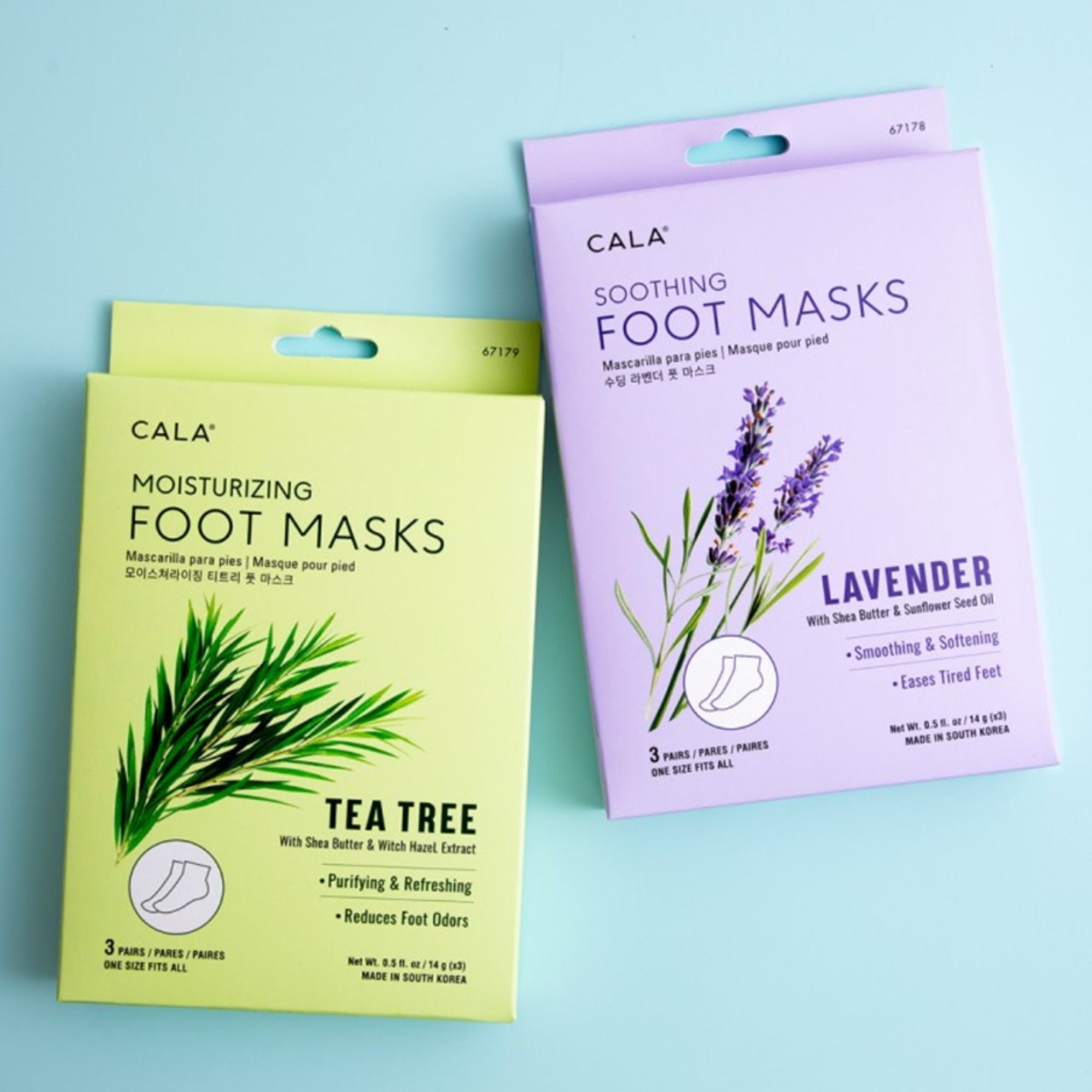 Cala - Moisturizing Foot Mask Socks – Sea Salt (3 Pairs)