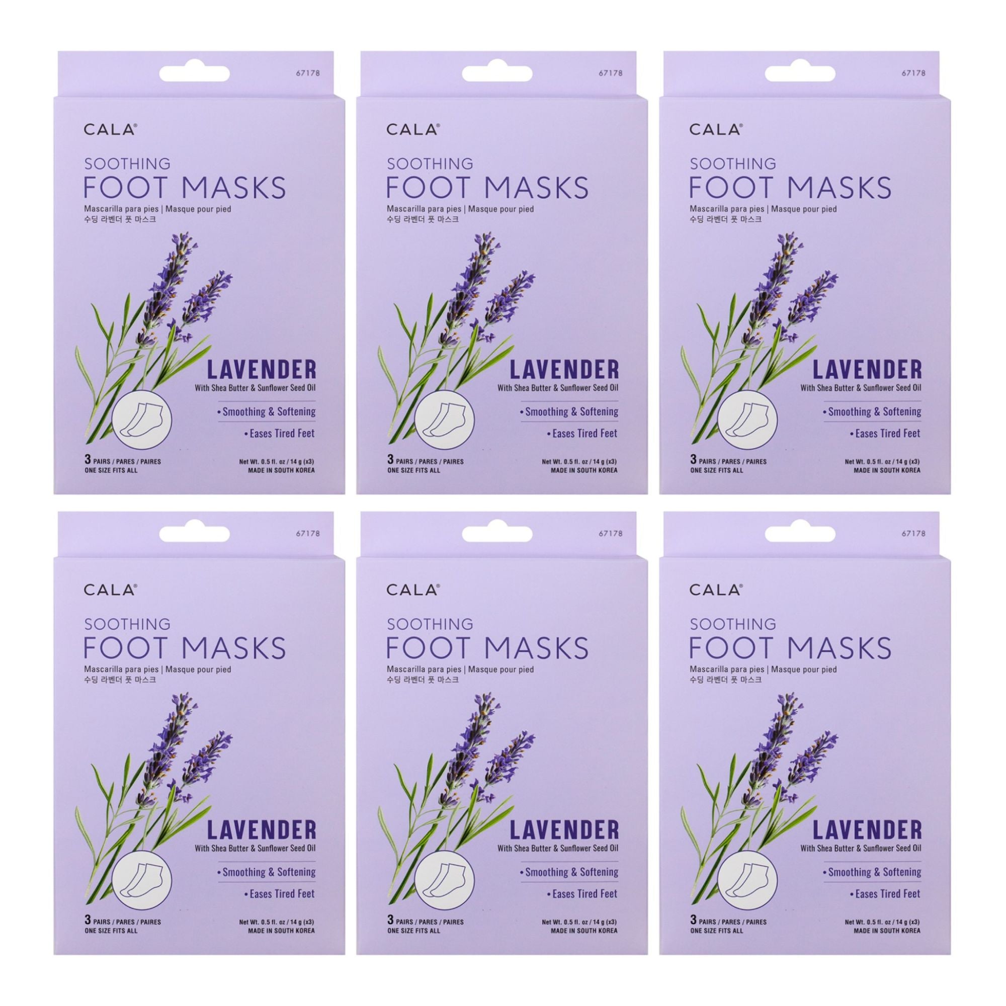 Cala - Moisturizing Foot Mask Socks – Sea Salt (3 Pairs)