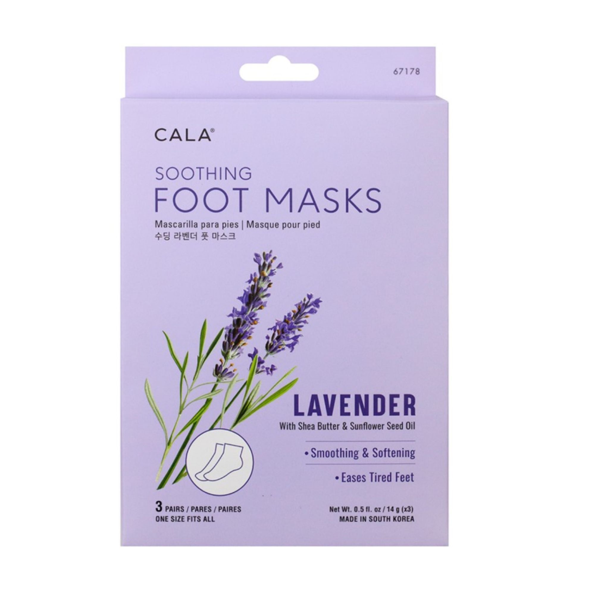 Cala - Moisturizing Foot Mask Socks – Sea Salt (3 Pairs)