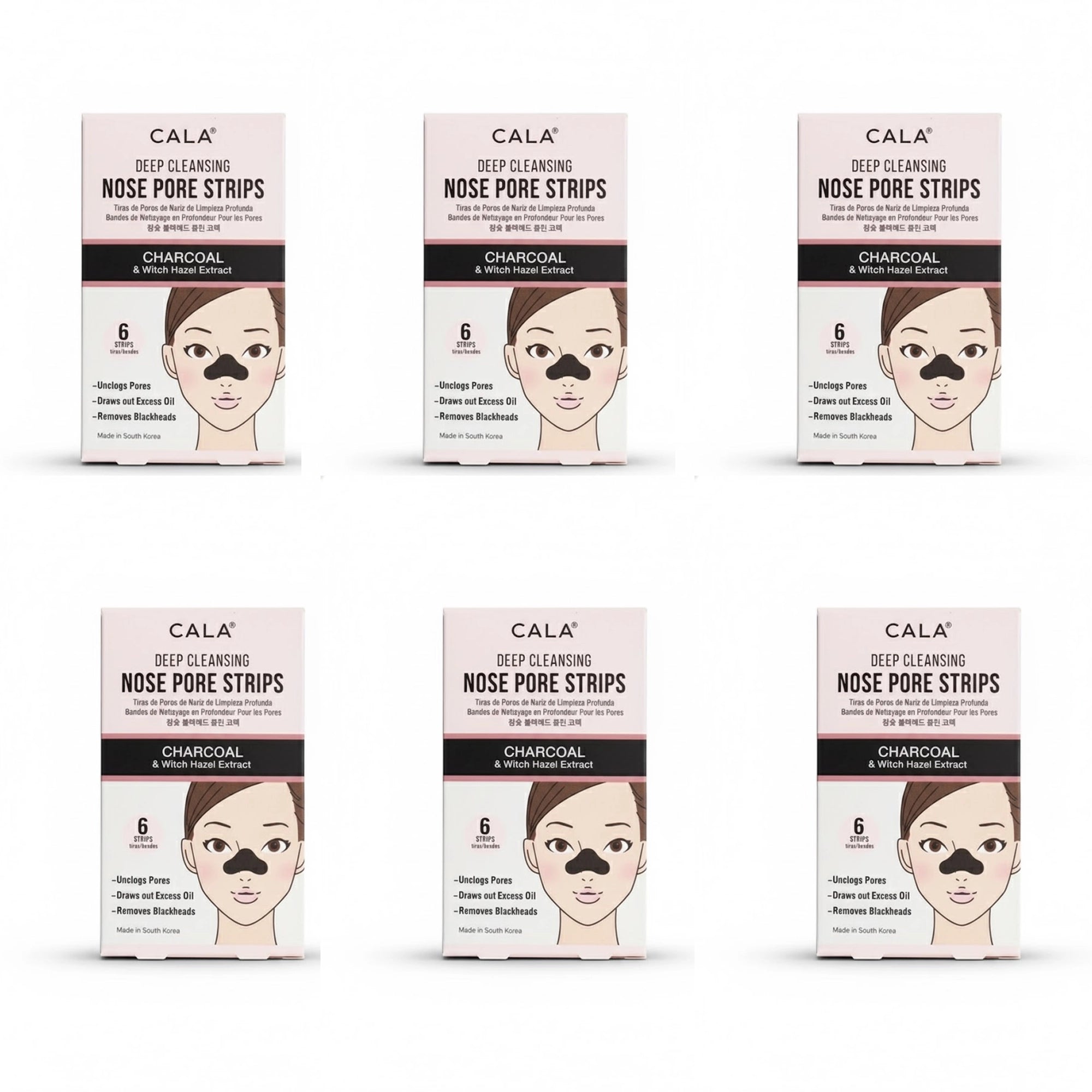 Cala - Deep Cleansing Nose Pore Strips Charcoal