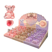 Beauty Treats Beary Sweet Lip Balm Display Set – Bear-Shaped Flavored Lip Balm (Strawberry, Grape & Chocolate)