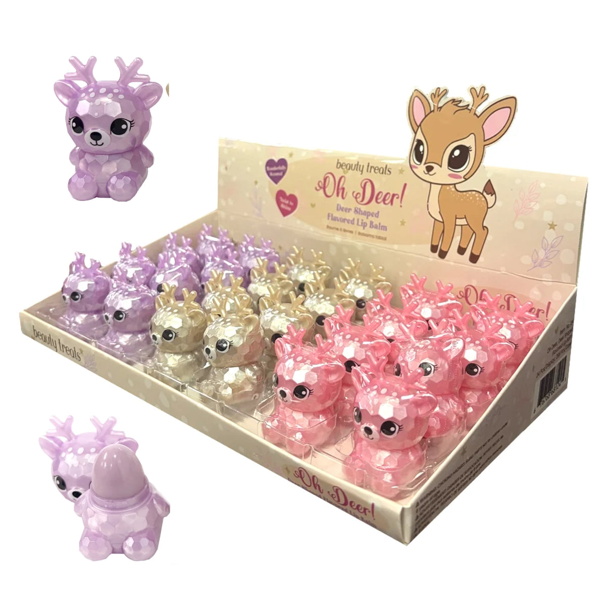 Beauty Treats Oh Deer! Flavored Lip Balm Display Set