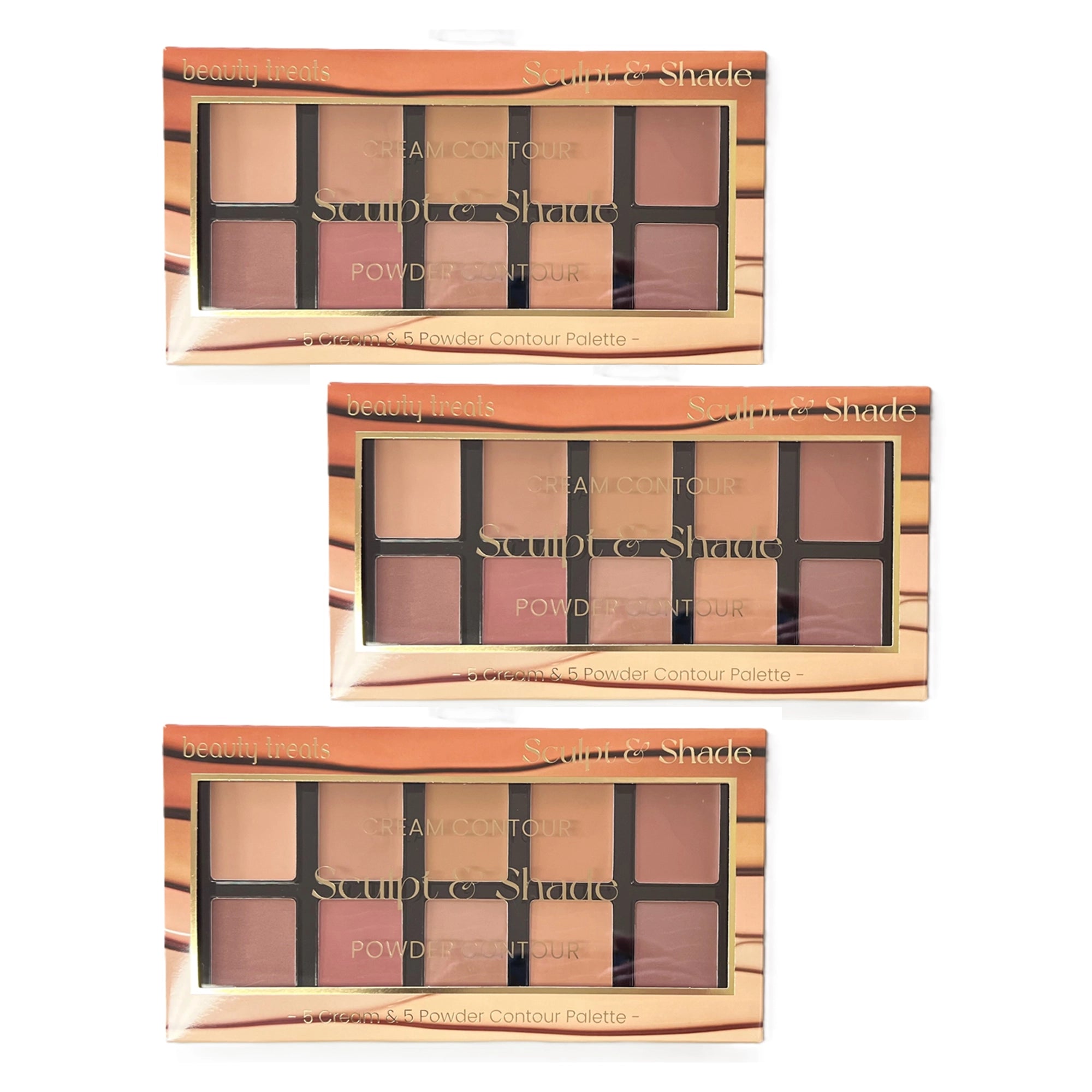 Beauty Treats Sculpt & Shade Cream and Powder Contour Palette – 10 Shade Makeup Kit