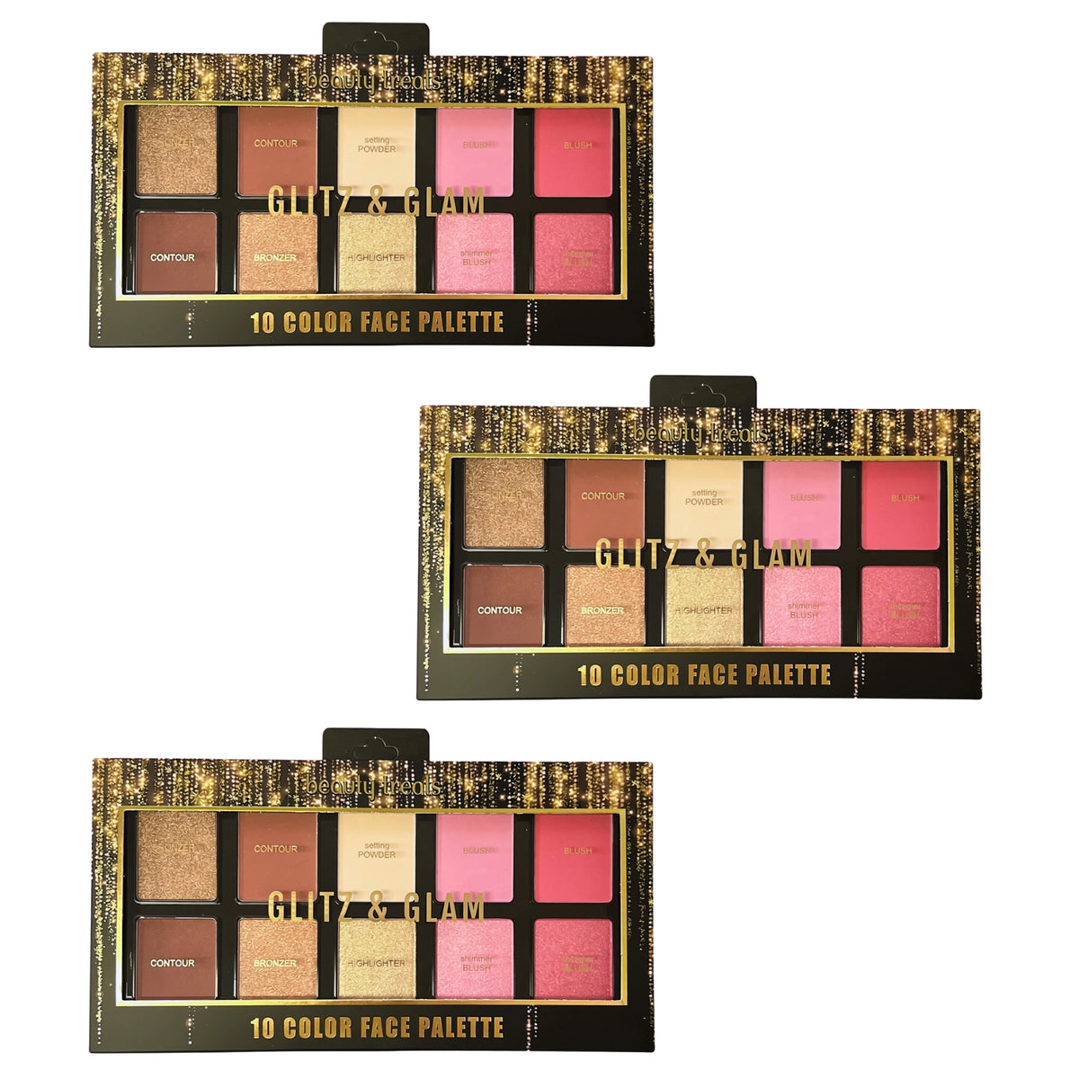 Beauty Treats - Glitz & Glam 10 Color Face Palette