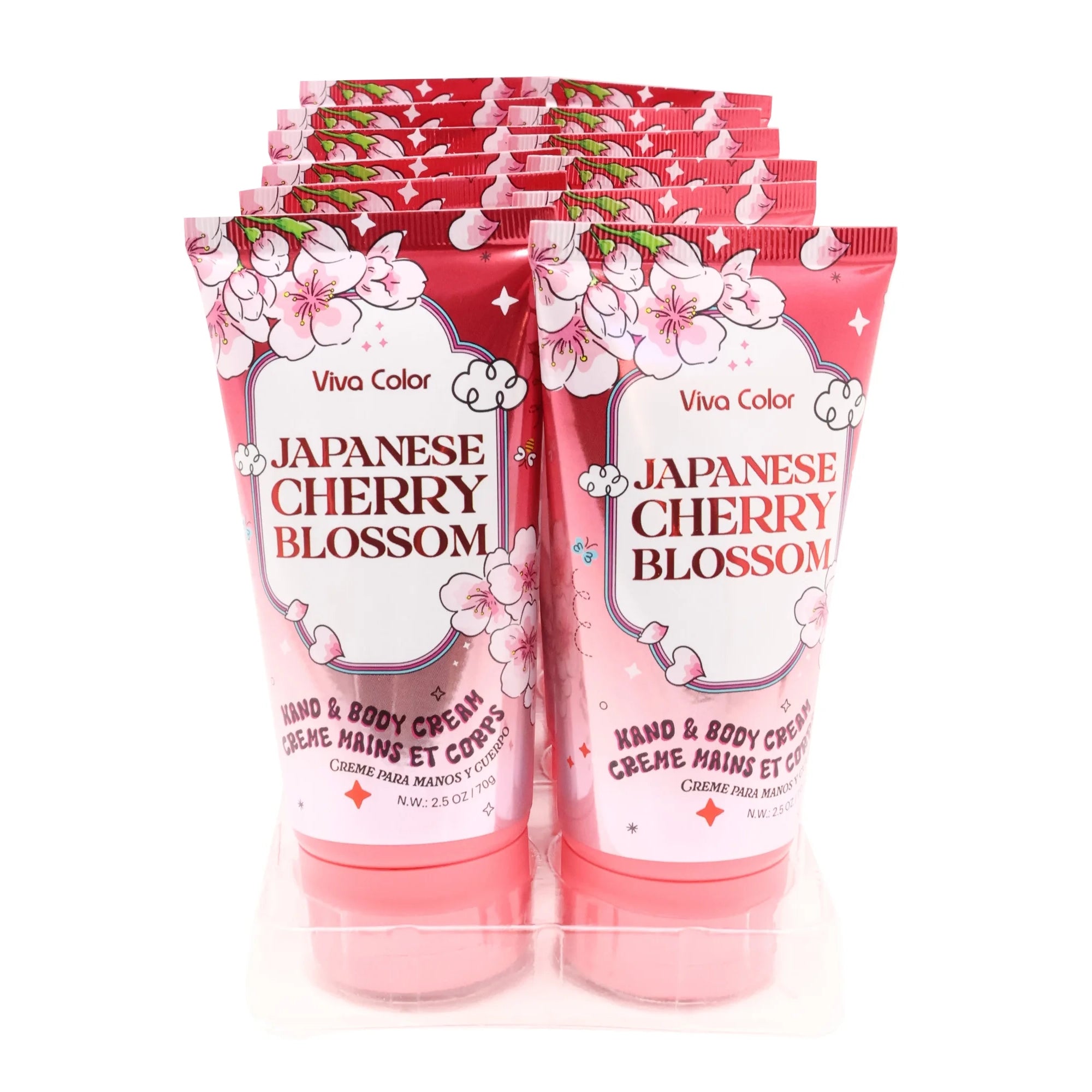 Viva Color Japanese Cherry Blossom Hand & Body Cream (2.5 oz)