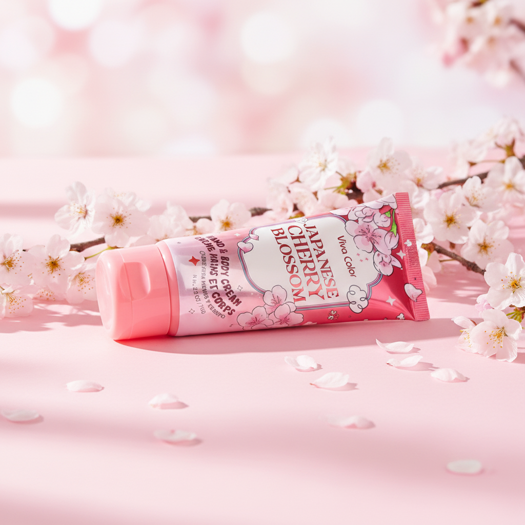 Viva Color Japanese Cherry Blossom Hand & Body Cream (2.5 oz)