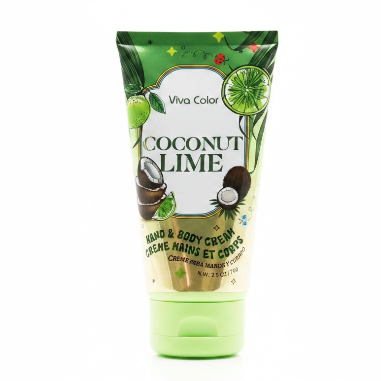 Viva Color Coconut Lime Hand & Body Cream – Refreshing Moisturizer (70g)