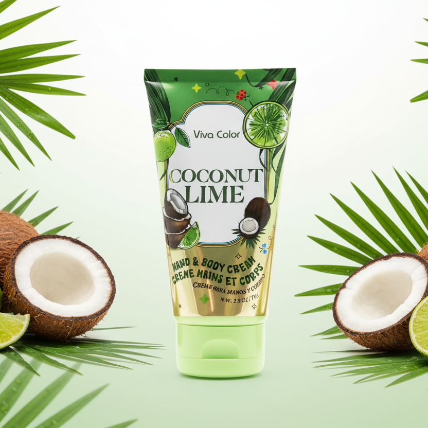 Viva Color Coconut Lime Hand & Body Cream – Refreshing Moisturizer (70g)