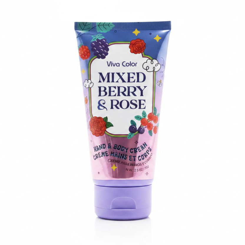 Viva Color Mixed Berry & Rose Hand and Body Cream - 2.5 oz