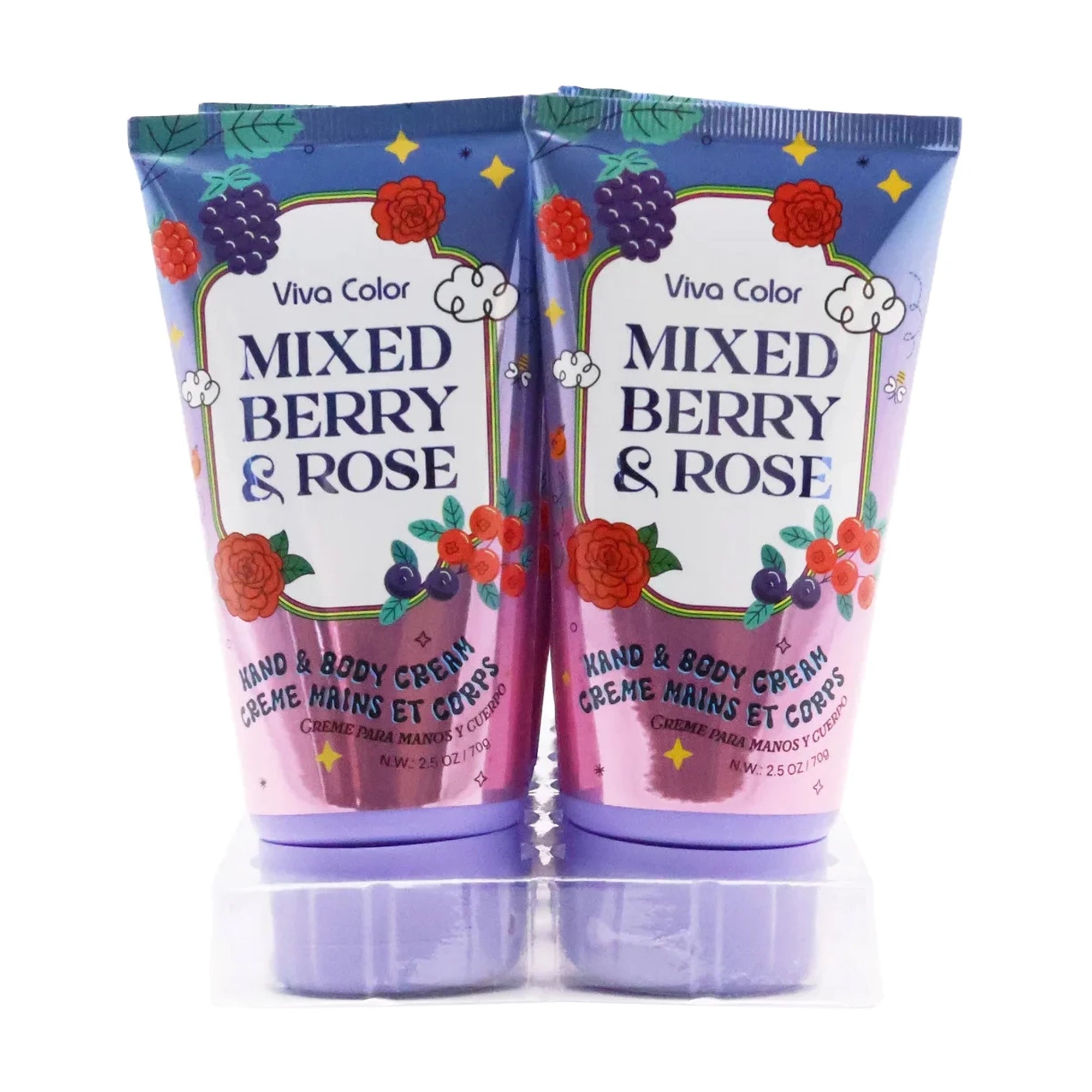 Viva Color Mixed Berry & Rose Hand and Body Cream - 2.5 oz