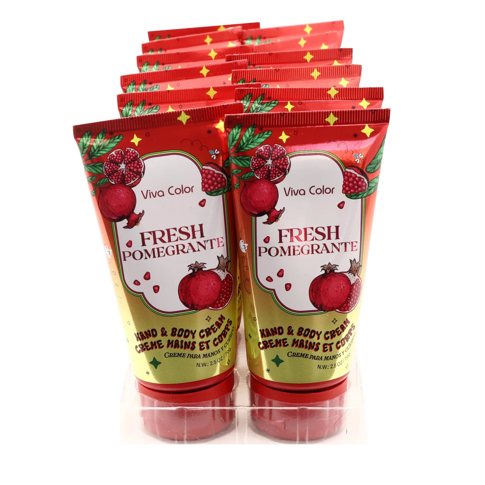 Viva Color Fresh Pomegranate Hand & Body Cream - Moisturizing Skincare (2.8 oz)