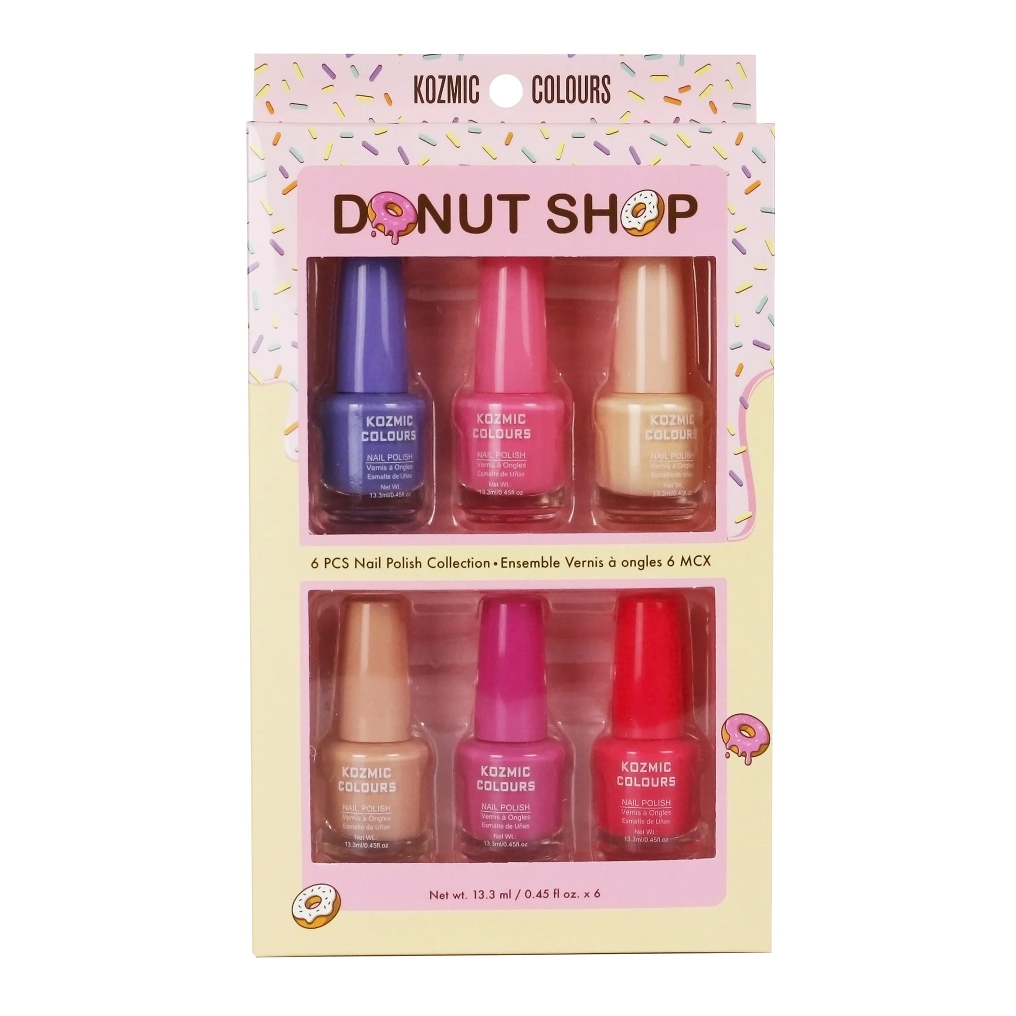 Kozmic Colours Donut Shop 6-Piece Nail Polish Collection – Sweet Pastel & Vibrant Shades
