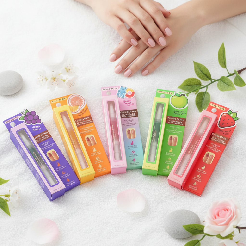 Viva Color Fruit-Scented Cuticle Oil Pen Set - Hydrating Nail Repair Treatment