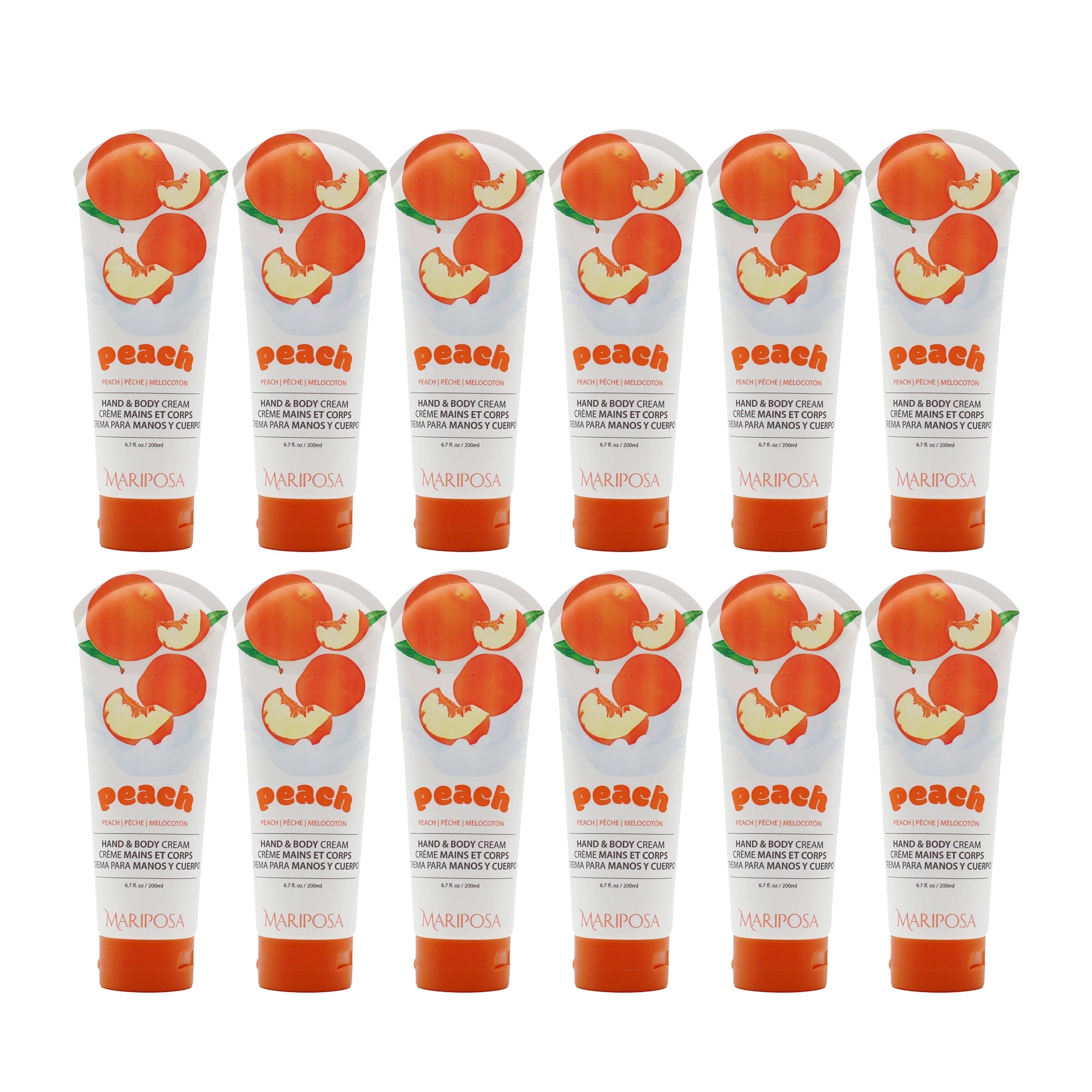 Mariposa Peach Scented Hand & Body Cream - 6.7 fl oz (200ml)