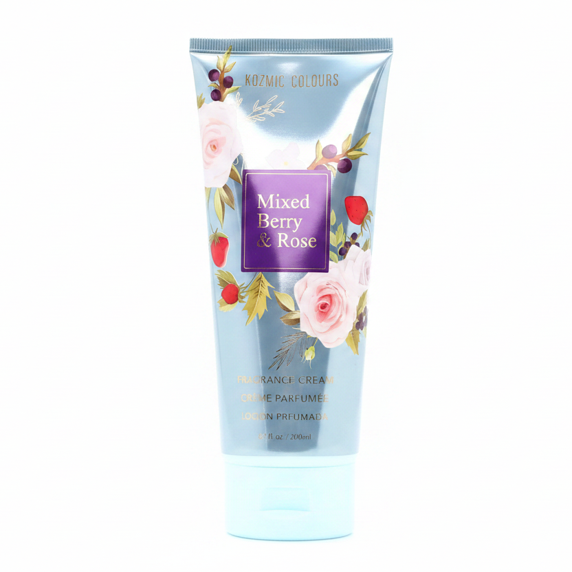Kozmic Colours Mixed Berry & Rose Fragrance Body Cream – 200ml