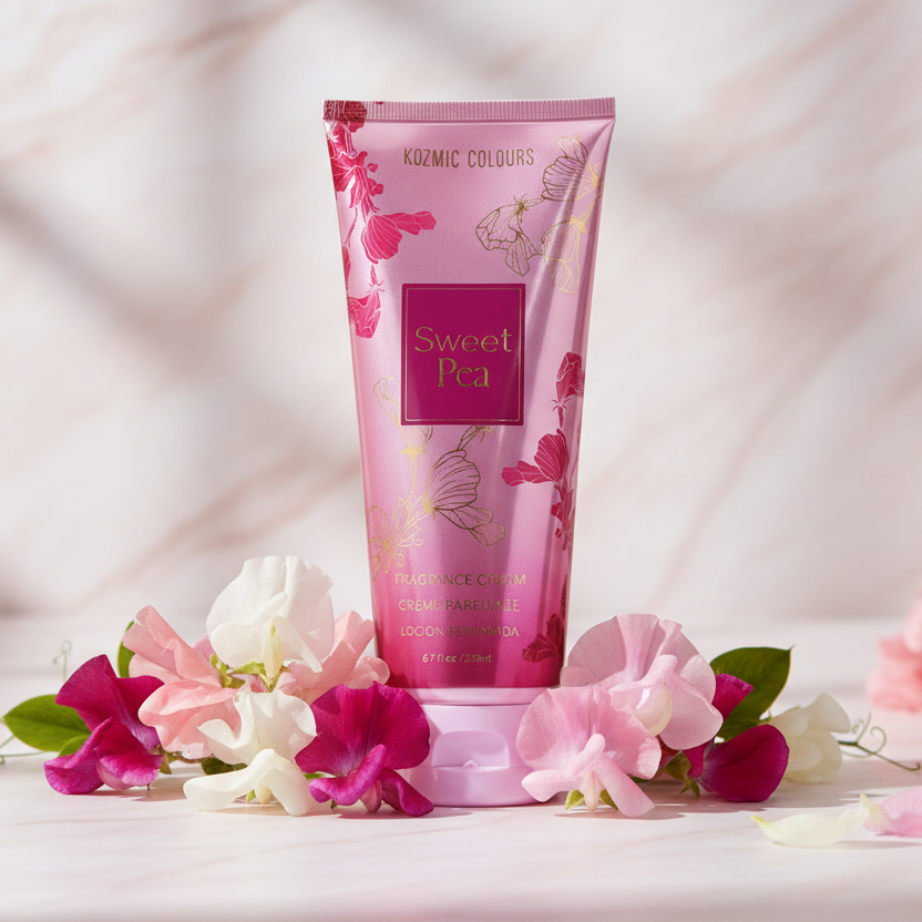 Kozmic Colours Sweet Pea Fragrance Body Cream – 200ml