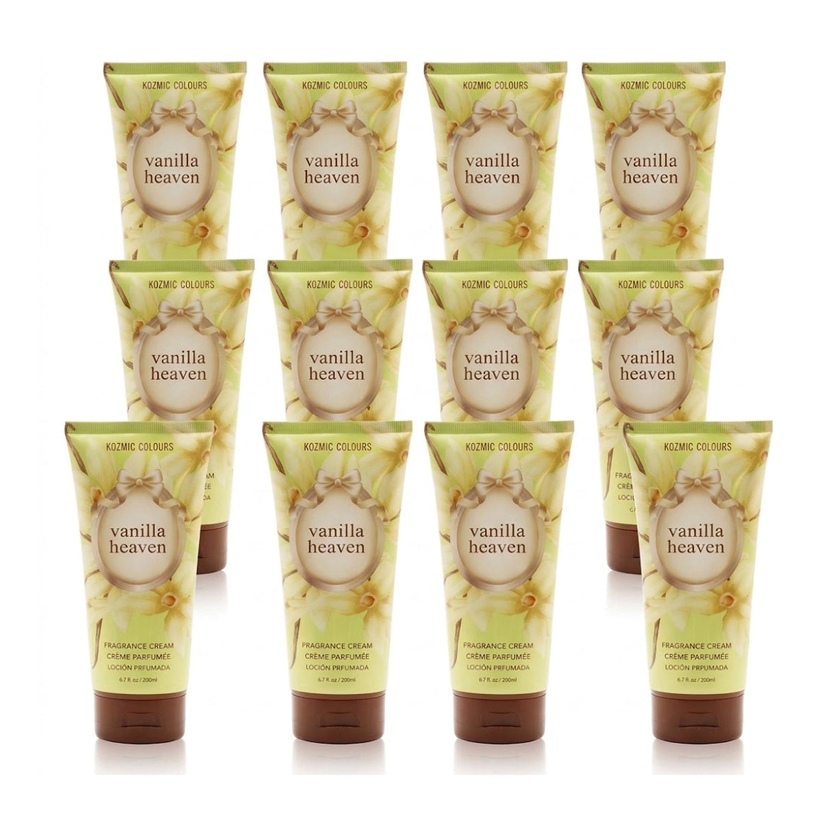 Kozmic Colours Vanilla Heaven Fragrance Cream – Vanilla Scented Body Lotion, 200 mL / 6.7 fl oz, 12